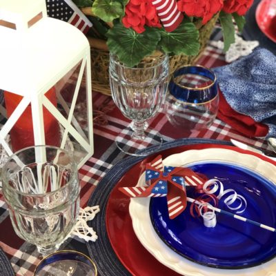 Patriotic Tablescape for July 4th