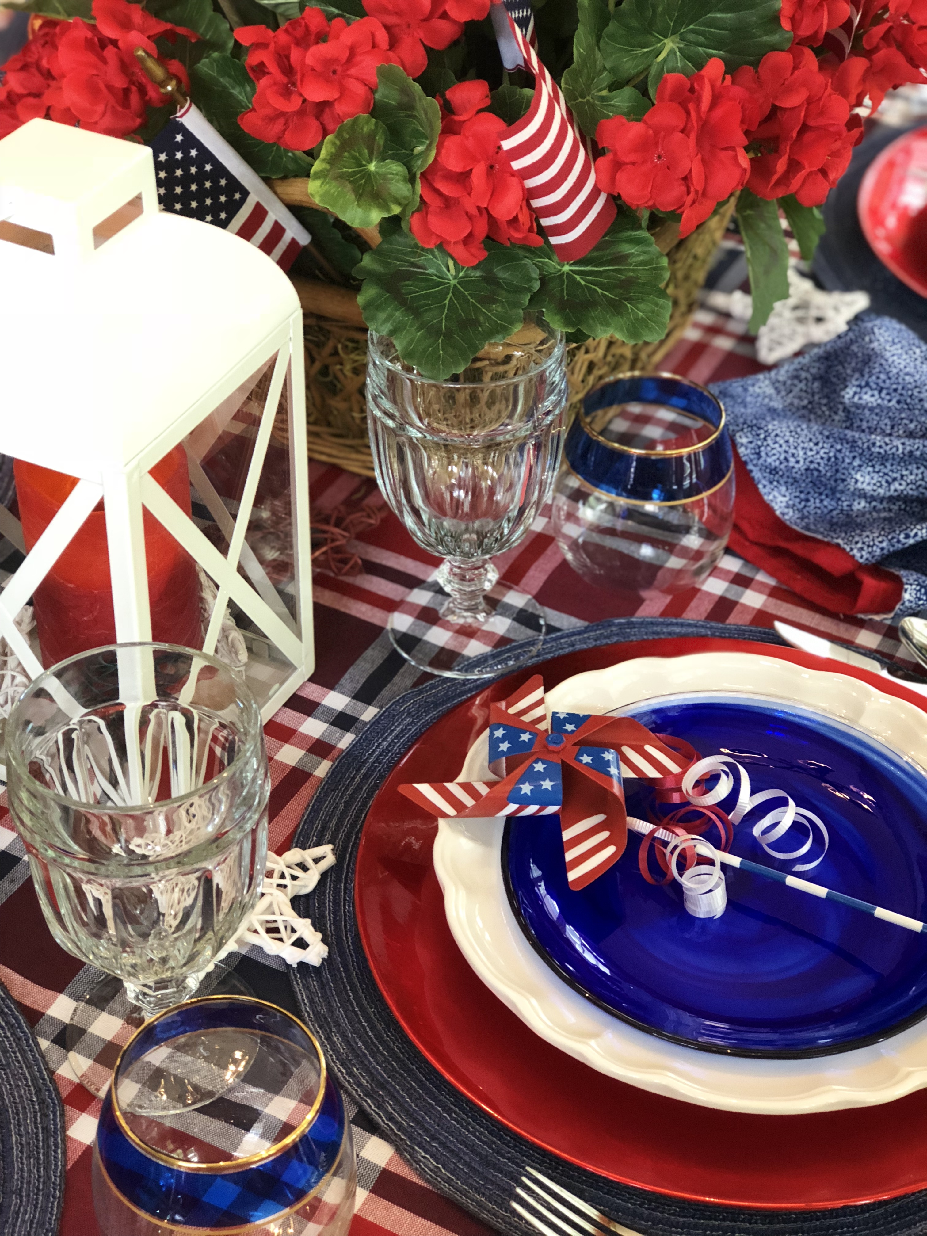 Patriotic Tablescape for July 4th