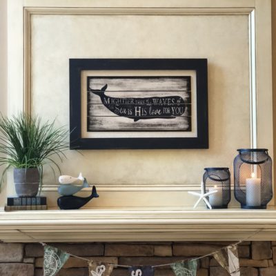 Coastal Mantel – Mightier than the waves of the sea is His love for you