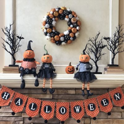 Halloween Mantel – Spooky, Vintage Style